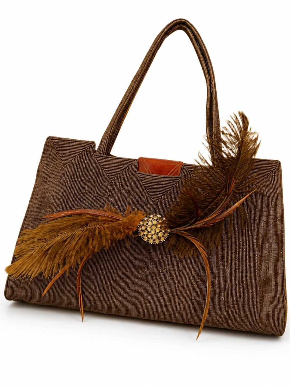 Antique Elegant Brown Handbag